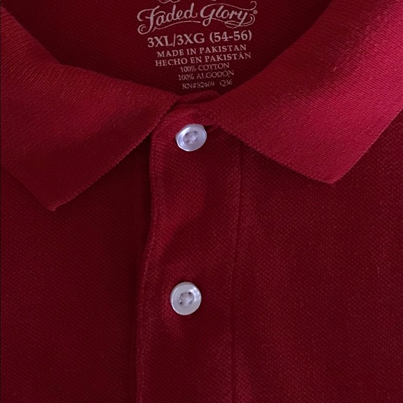 Faded Glory Men’s 3XL Red Shirt - Picture 3 of 5